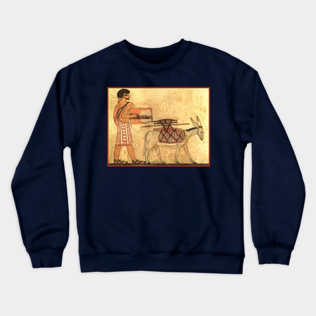 Palestinian musician with his donkey Crewneck Sweatshirt by Mosaicblues